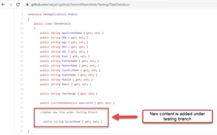 Content under Testing