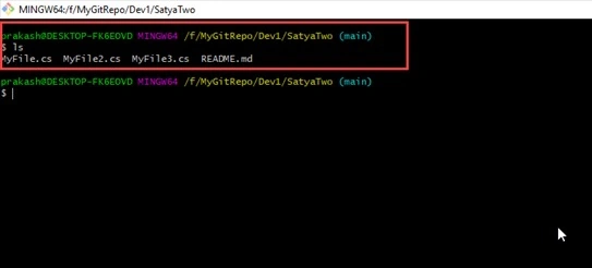 List of files