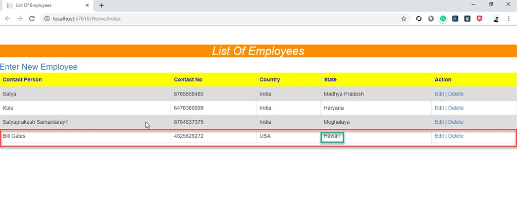 Modal Popup Using MVC And Entity Framework In Depth