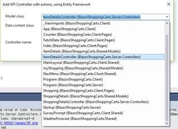 make Shopping Cart using ASP.NET Core Blazor using EF and Web API