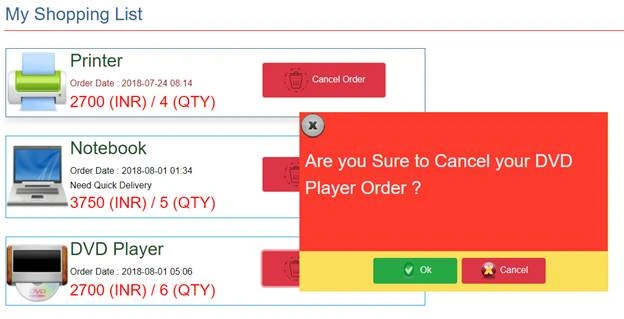 Cancel order