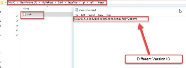 Different commits