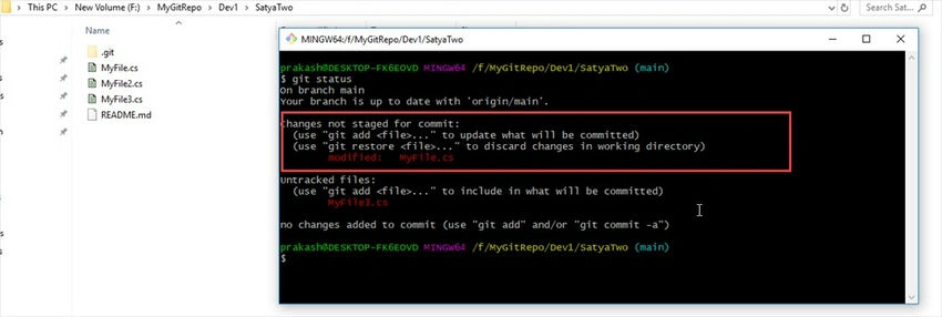 Modified file