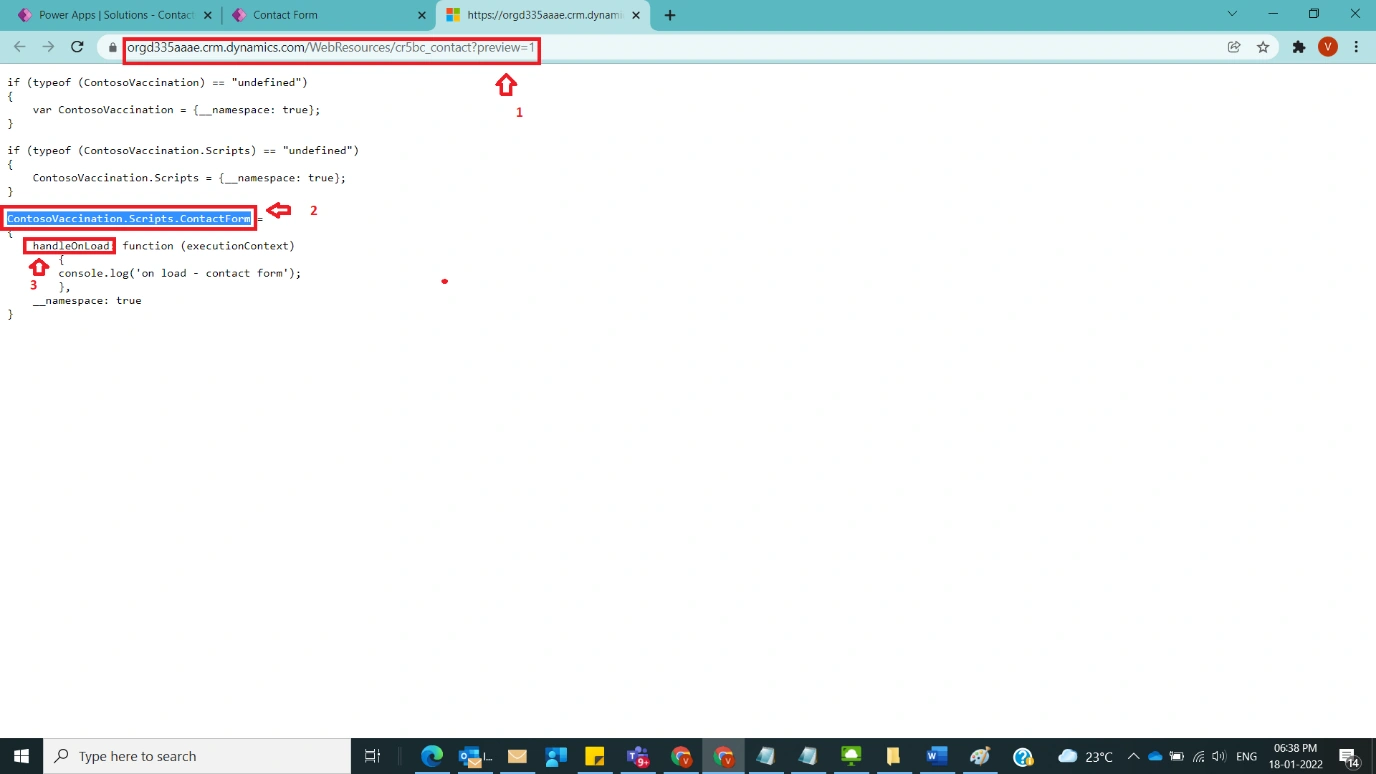 Link Web resource to Form using Classic UI in Dynamics CRM Figure 10