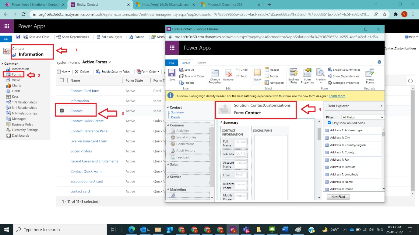 Link Web resource to Form using Classic UI in Dynamics CRM Figure 3