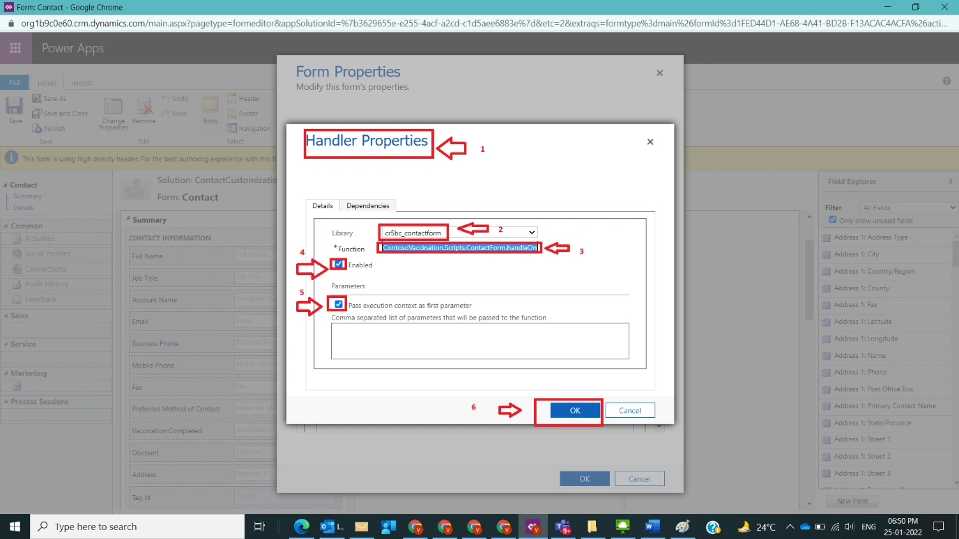 Link Web resource to Form using Classic UI in Dynamics CRM Figure 7