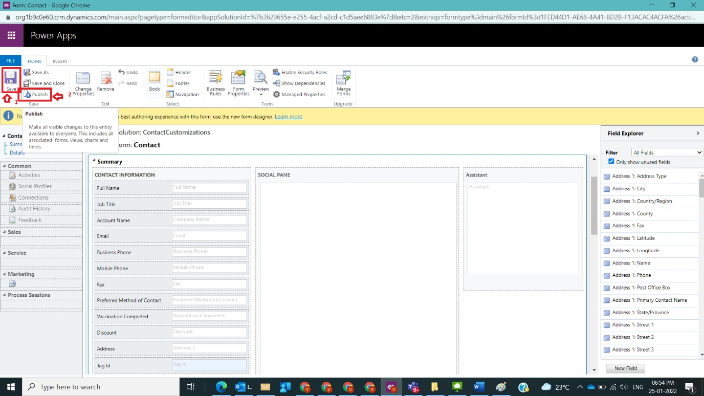 Link Web resource to Form using Classic UI in Dynamics CRM Figure 8