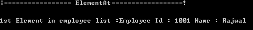 LINQ Extension Methods - Element Operator And Set Operator