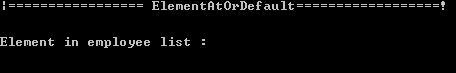 LINQ Extension Methods - Element Operator And Set Operator
