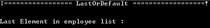 LINQ Extension Methods - Element Operator And Set Operator