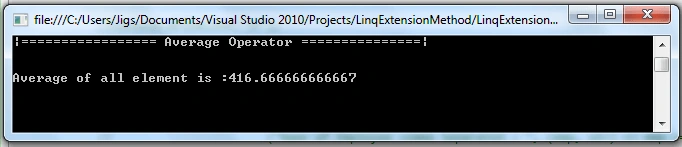 Linq extension methods Quantifier and Aggregation operator