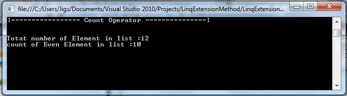 Linq extension methods Quantifier and Aggregation operator