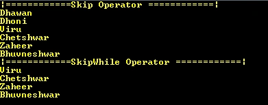 LINQ Extension Methods - Partitioning Operator