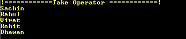 LINQ Extension Methods - Partitioning Operator