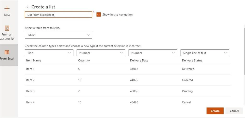 SharePoint List Using Microsoft Excel