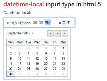 New Input Types in HTML 5