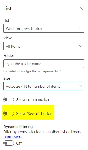 See all button