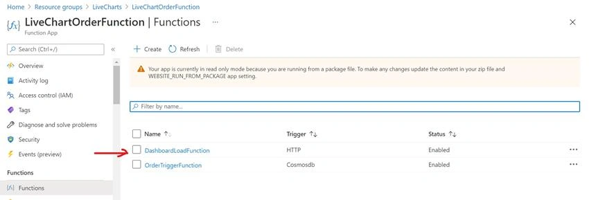 Live Charts Using Azure Cosmos DB, Azure Functions, SignalR And WPF