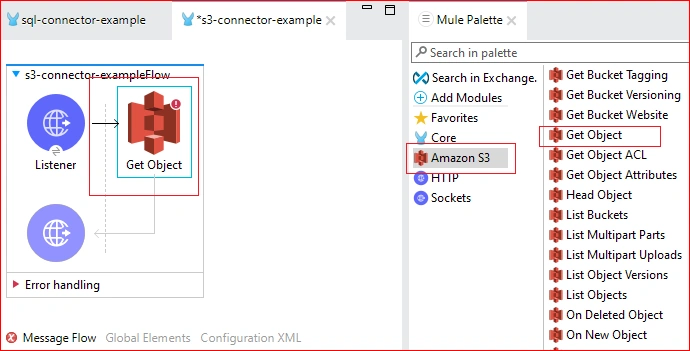 Load Data from S3 Bucket using MuleSoft S3 Connector