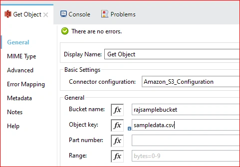 Load Data from S3 Bucket using MuleSoft S3 Connector