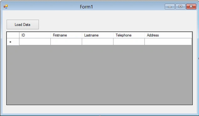 Load Datagridview From Database In C#