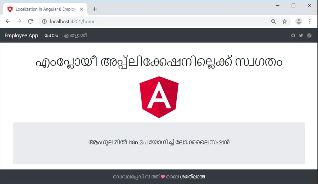 Localization In Angular 8 Employee App