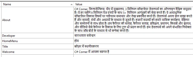 5 key-value pairs