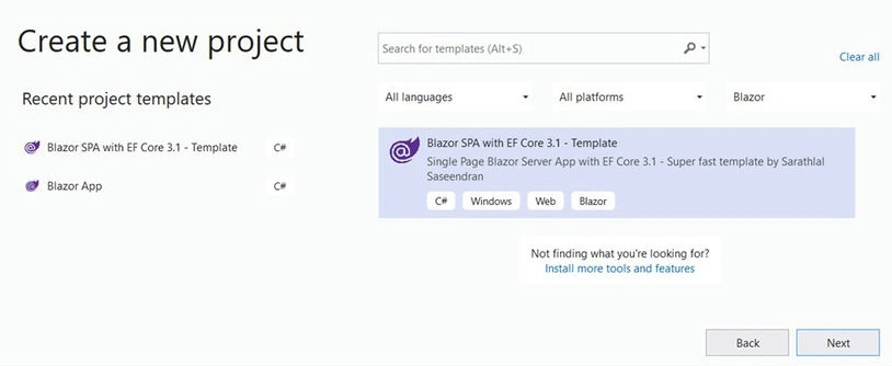 Blazor project