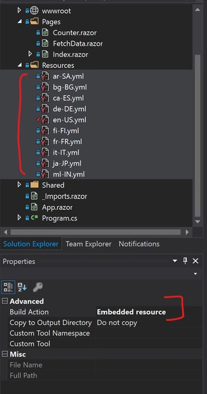 Build Action property