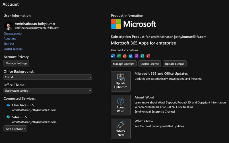 Microsoft 365 apps