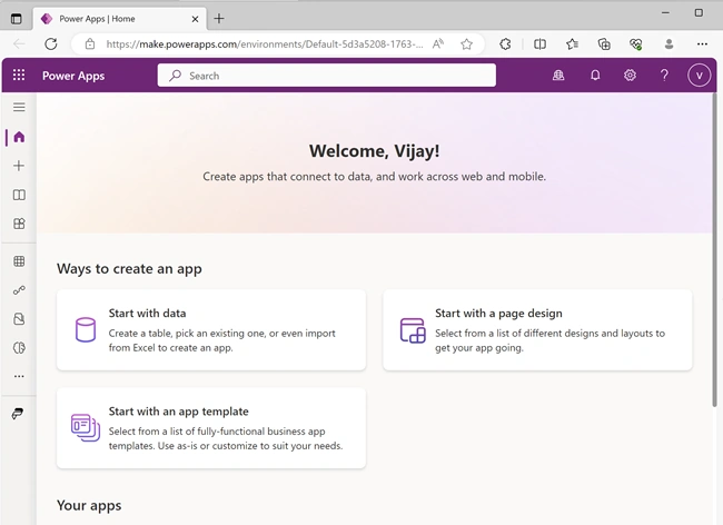 PowerApps Account