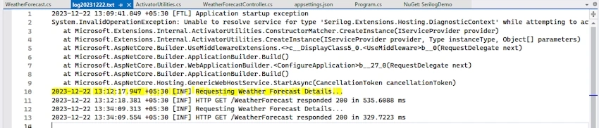 Weather podcast logs
