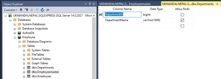 Create department