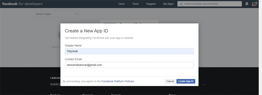 Login With Facebook Using ReactJS