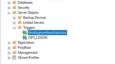 LOGON Triggers in SQL Serve