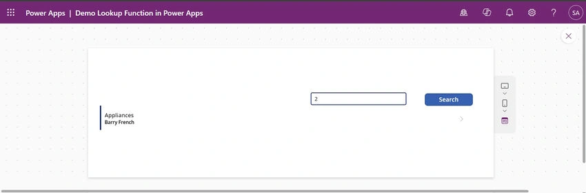 Demo lookup