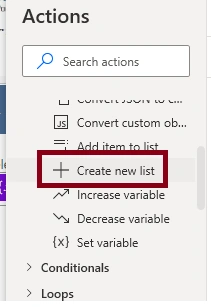 Loops Action in Desktop flow