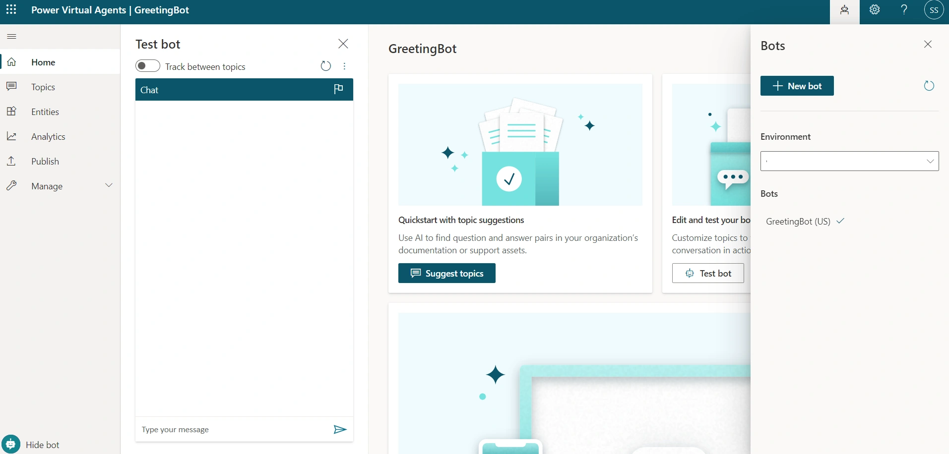 Power Virtual Agent Chatbot