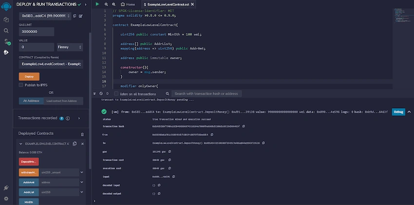 Low level Transactions and Call Data in solidity