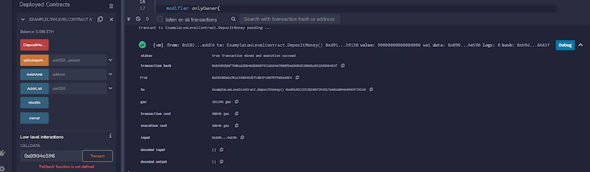 Low level Transactions and Call Data in solidity