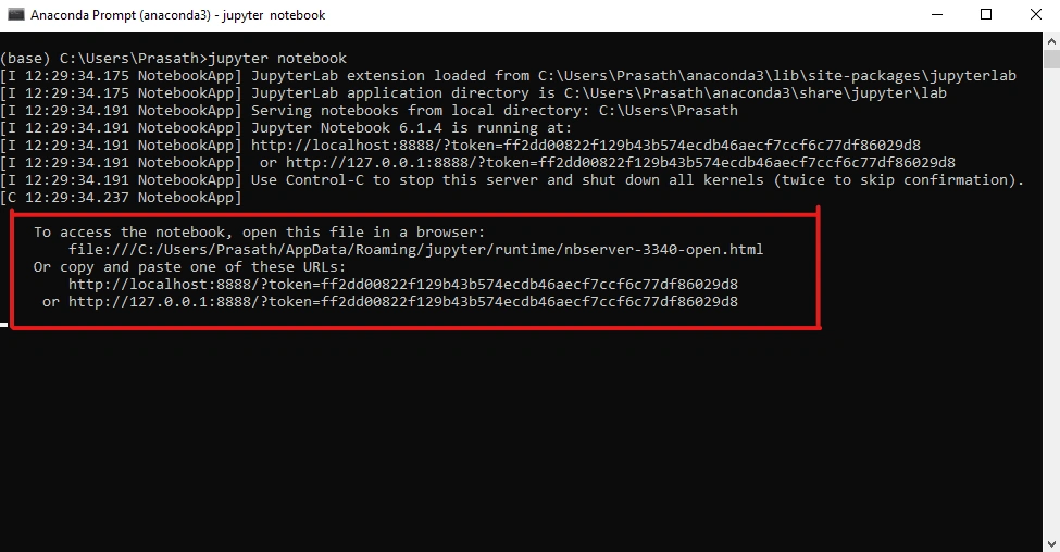 Command Jupyter Notebook