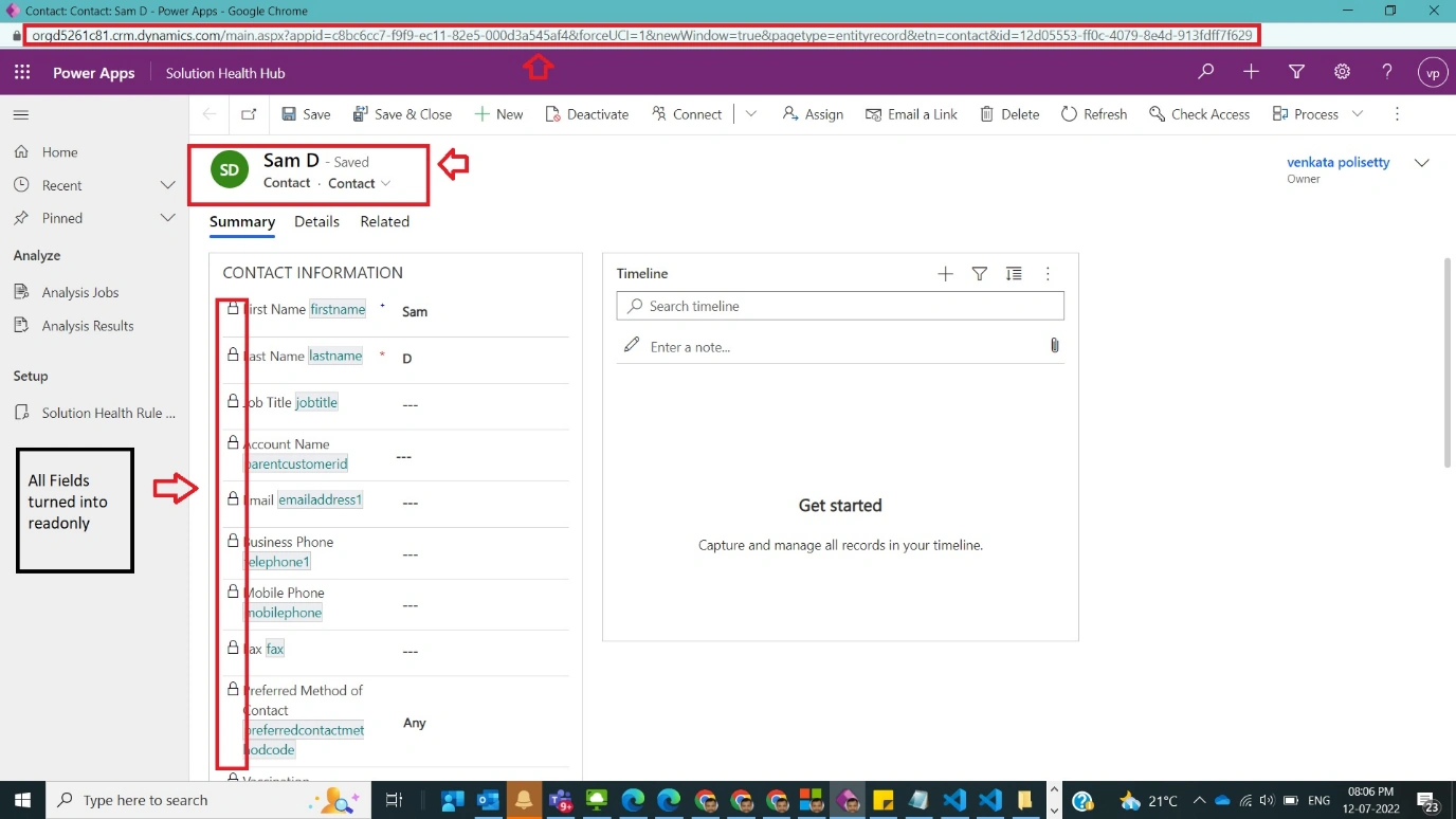Make All Form Fields as Readonly with Webresource in Dynamics CRM Figure7
