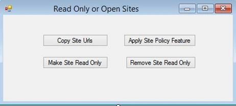 Making O365 Sites Read Only