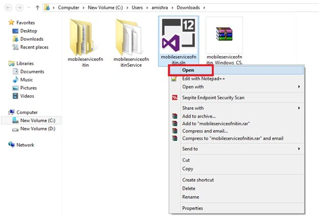 Visual Studio file