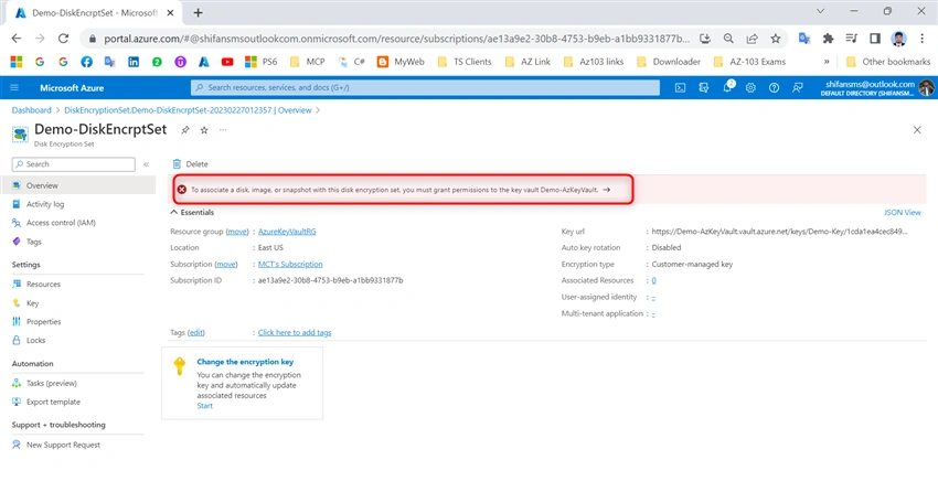 Manage Disk Encryption Keys for Azure Virtual Machines
