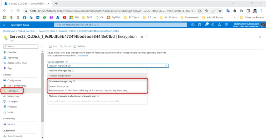 Manage Disk Encryption Keys for Azure Virtual Machines