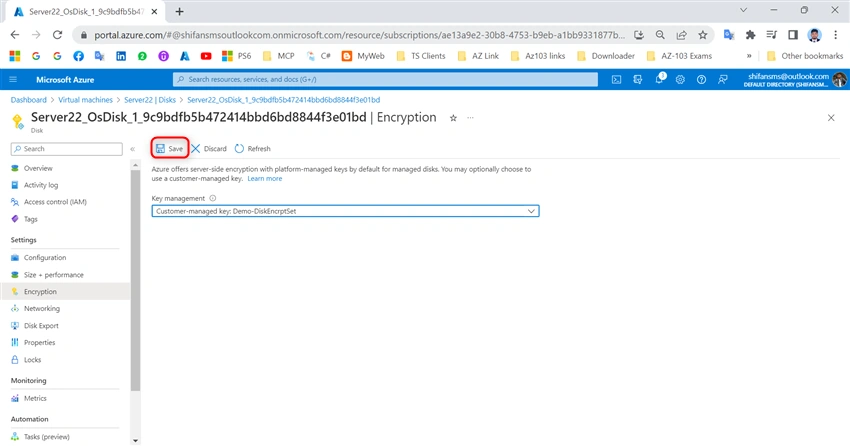 Manage Disk Encryption Keys for Azure Virtual Machines