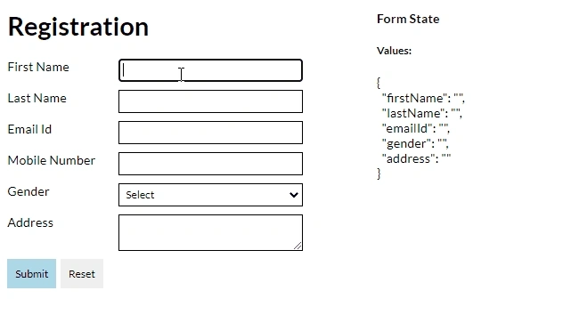 Form Setup with Formik