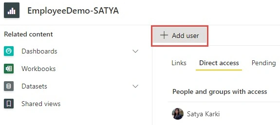 Click on add user
