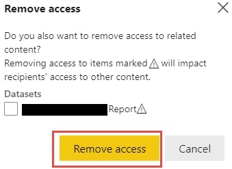 Click on remove access